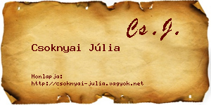 Csoknyai Júlia névjegykártya